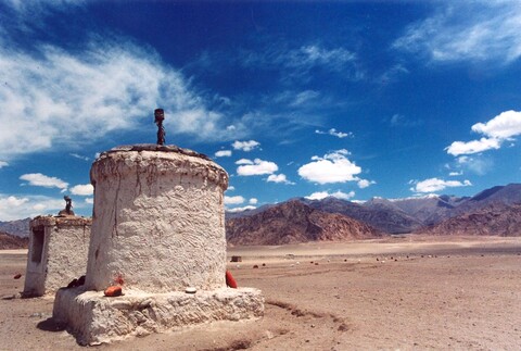 Buddhist Chorten, Ladakh Mehraab Exhibition, Gurgaon. April 2005
