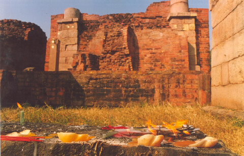 Candles at Dharmarajika stupa, Sarnath #3 Mehraab Exhibition, Gurgaon. April 2005