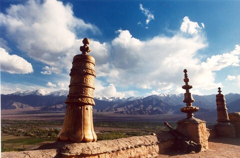 Rooftop of Hemis monastery, Ladakh Mehraab Exhibition, Gurgaon. April 2005