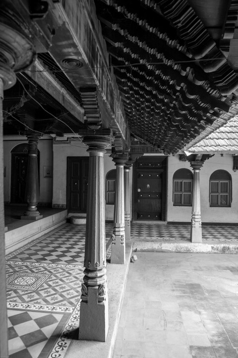 Pallathur Courtyard Chettinad, Tamil Nadu. January 2019