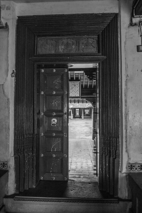 Pallathur Doors Chettinad, Tamil Nadu. January 2019