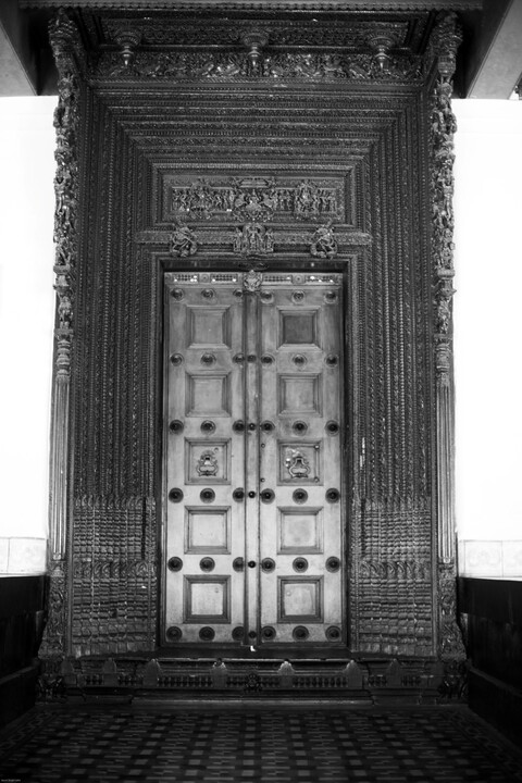 Karaikudi MSMM Door Chettinad, Tamil Nadu. January 2019