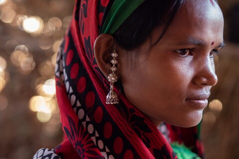 A Raj Gond Wife Panna, Madhya Pradesh. January 2019