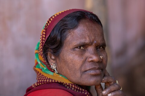 A mother at Khamri Panna, Madhya Pradesh. January 2019