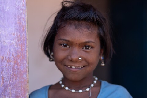 Khamri child 5 Panna, Madhya Pradesh. January 2019