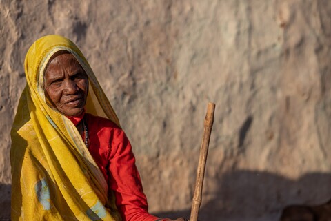 Grandmother at Rest Panna, Madhya Pradesh. January 2019