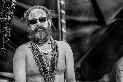 Kumbh Sadhu Shades Dude 1 Sangam, Uttar Pradesh. February 2019