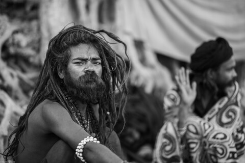 Kumbh Sadhu Under the Tree Sangam, Uttar Pradesh. February 2019