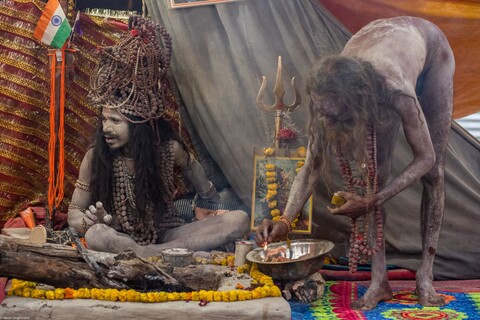 Kumbh Akhara Sadhus Sangam, Uttar Pradesh. February 2019