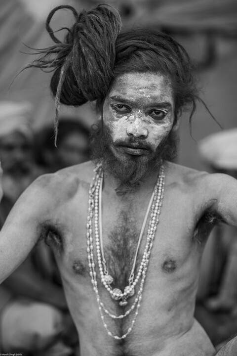 Kumbh Sadhu Deeply Smoked Out Sangam, Uttar Pradesh. February 2019