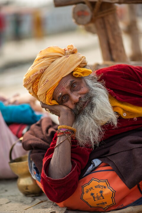 Kumbh Pilgrim Ready for Home Sangam, Uttar Pradesh. February 2019