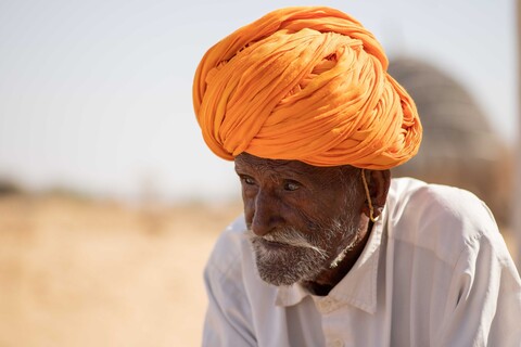 Kumbh Ram at 93 Siyana, Rajasthan. February 2021