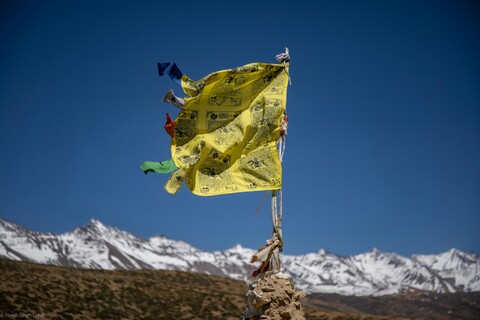 Tashigong Prayer Flag A Great Stillness. Spiti, Himachal Pradesh. May 2022