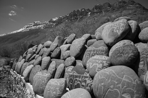 Mane Wall A Great Stillness. Spiti, Himachal Pradesh. May 2022