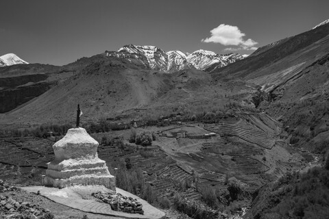 Chorten at Mane Village A Great Stillness. Spiti, Himachal Pradesh. May 2022